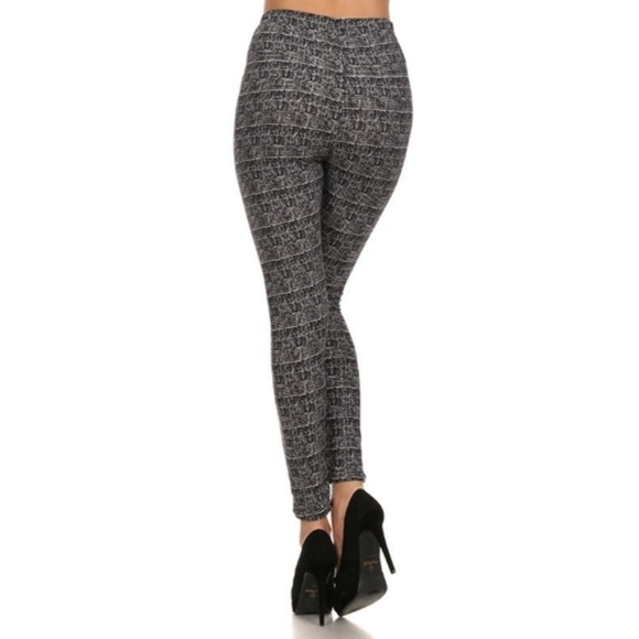 LEGGINGS DEPOT BLACK & White Abstract Print Full Length Leggings Size 18 NWT - Picture 4 of 7